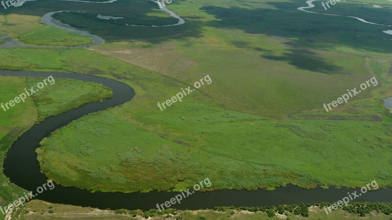 Botswana Africa Okavango Delta Aerial View Free Photos