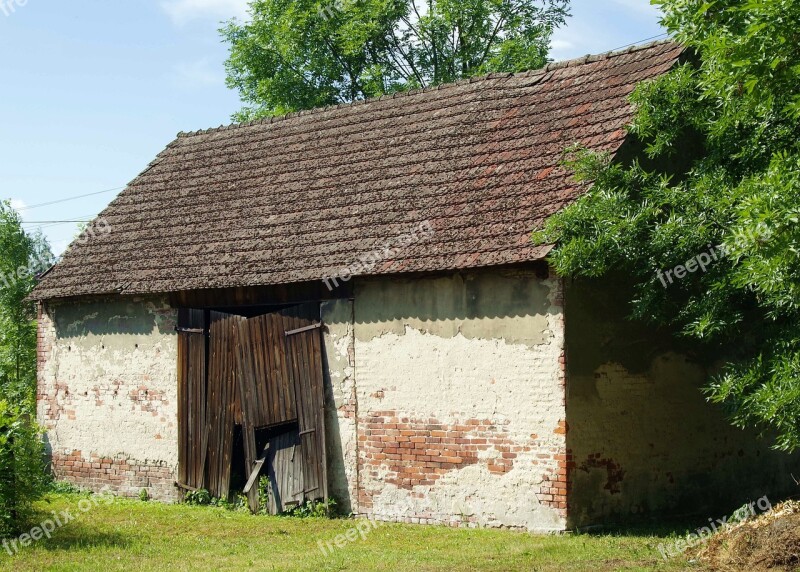 Barn Cowshed Village Building Wooden Doors