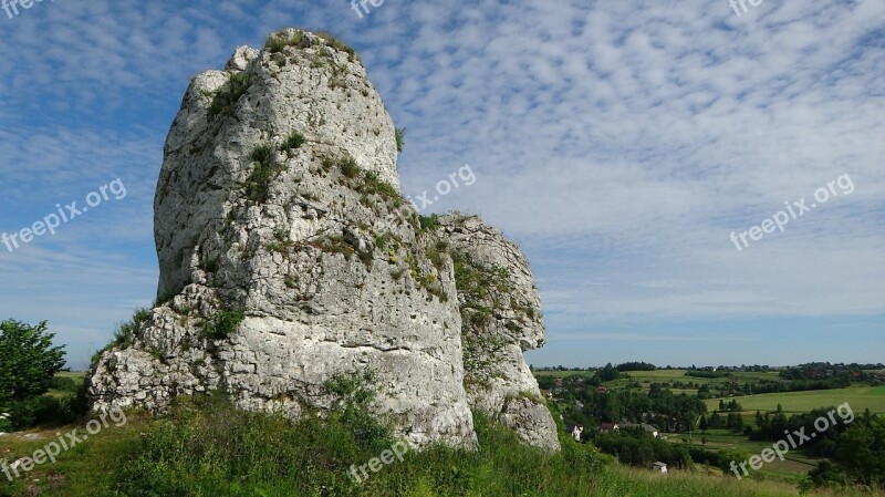 Jerzmanowice Poland Rock Nature Limestone