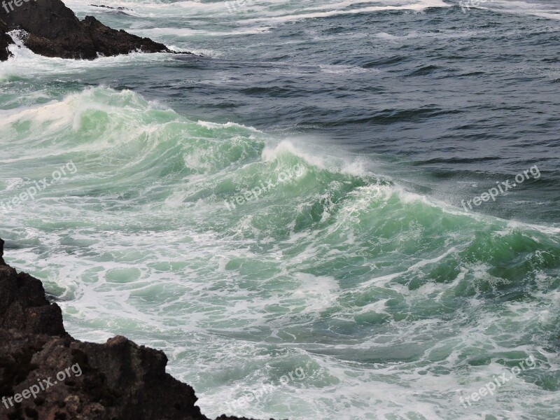 Rocky Creek Viewpoint Ocean Coast Oregon Rocky