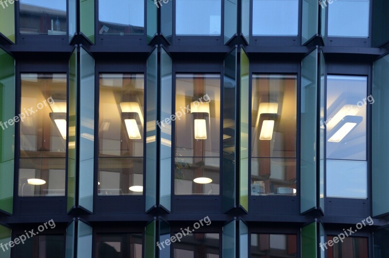 Lights Window Mirroring Office Architecture