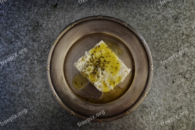 Feta Cheese Olive Oil Olive Oregano