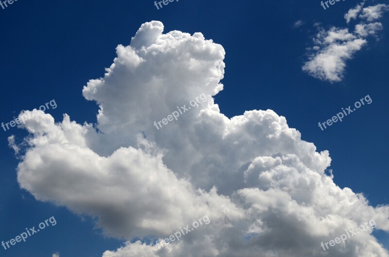 Cloud Sky Blue White Background Image