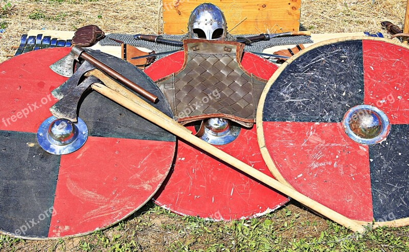 Shield Helmet Knight Medieval Middle Ages