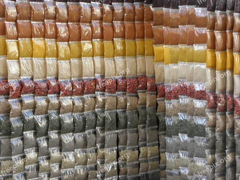 Spices Egypt Colors Market Small Bags