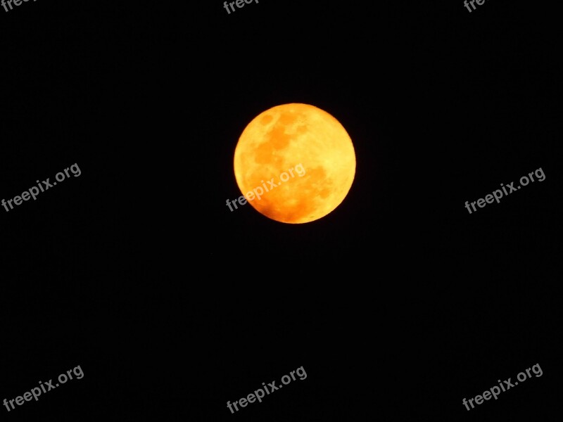 Moon Sky Full Moon Lunar Surface Crater