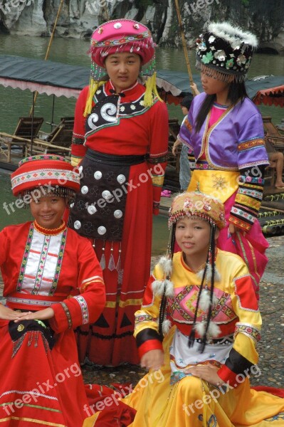 China Asia Culture Women Traditional Clothes