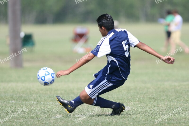 Soccer Football Kick Soccer Ball Athlete