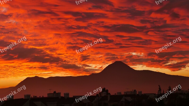 Sunset Clouds Santiago Chile Santiago De Chile