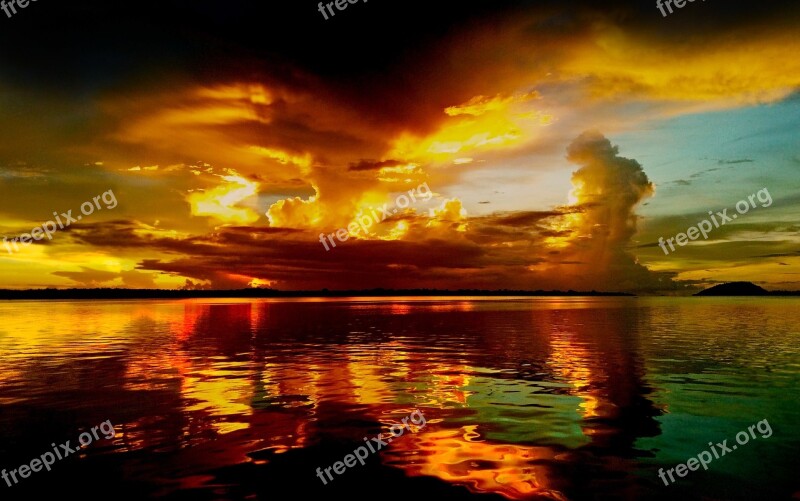 Cloud Dusk Twilight Sea ​​dusk Sunset Free Photos