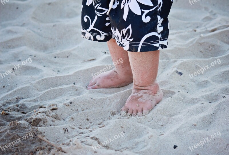 Feet Toes Barefoot Sand Beach