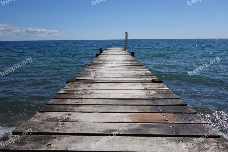 Web Baltic Sea Blue Sky Sea Boardwalk