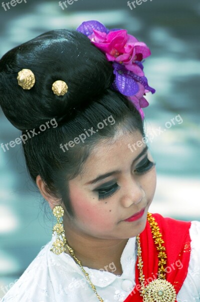 Thailand Art Culture Girl Buddhism