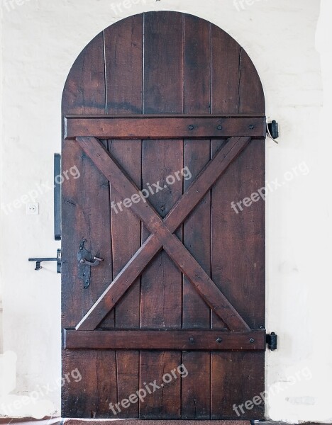 Old Door Wood Fitting Solid Inside