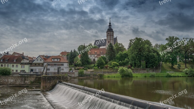 Weir City View Water Penig Saxony