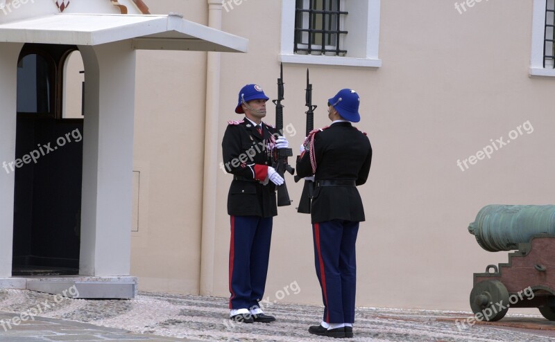 Monaco Prince Castle Changing Of The Guard Soldiers Free Photos