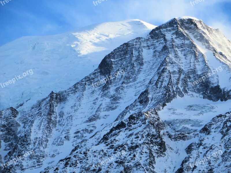 France Alps Mont Blanc Tacul Mountain Hiking