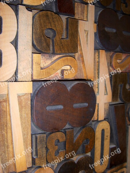 Wood Type Printing Letterpress Typography Block