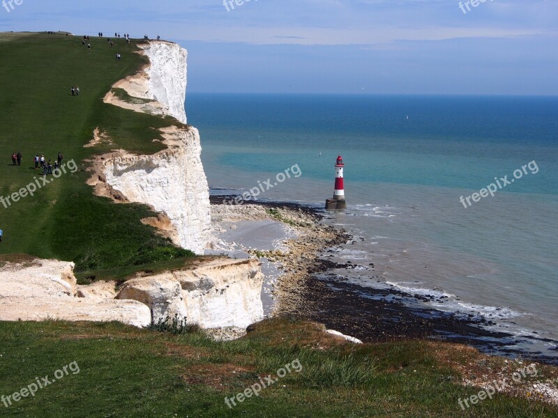 Coast Sussex Sea Beachy Landscape