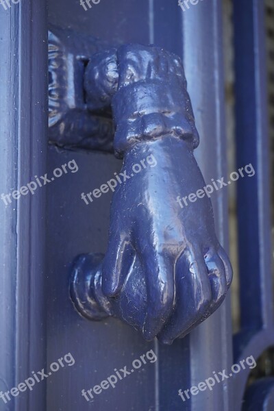 Knocker Handle Hand Metal Urban Design