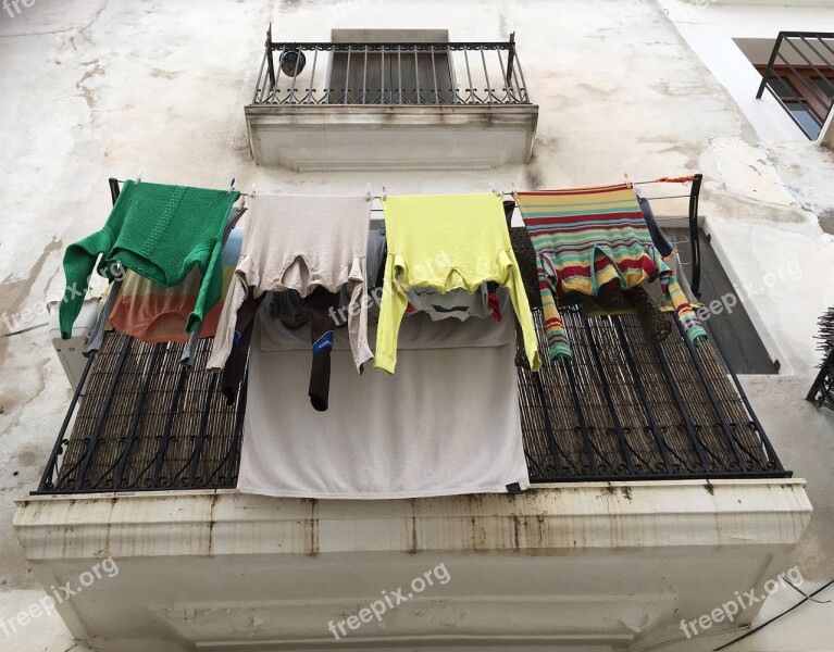 Laundry Balcony Ibiza Wash Was Dry