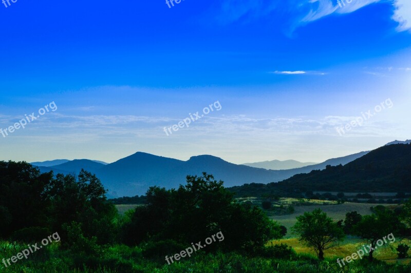 Rustic Landscape Sunset In The Mountains Natural Vegetation Free Photos