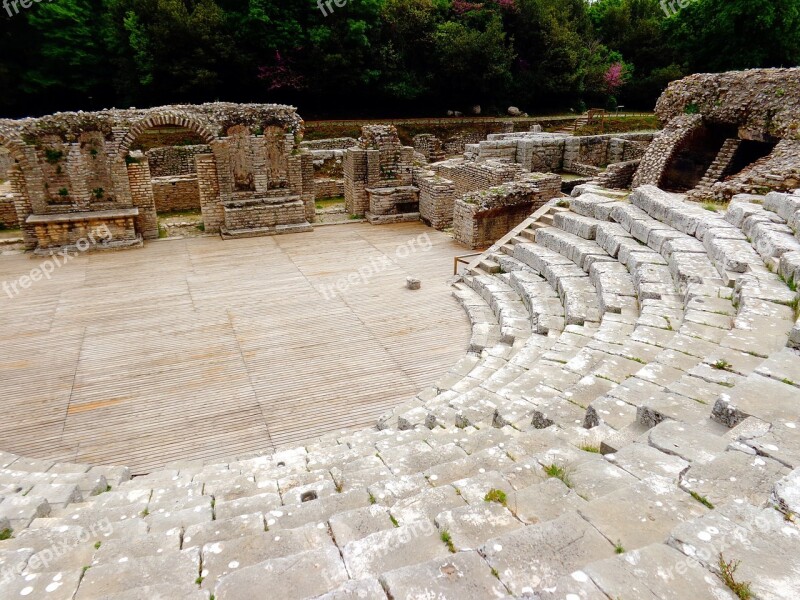 Albany Butrint Travel Roman Amphitheater Free Photos