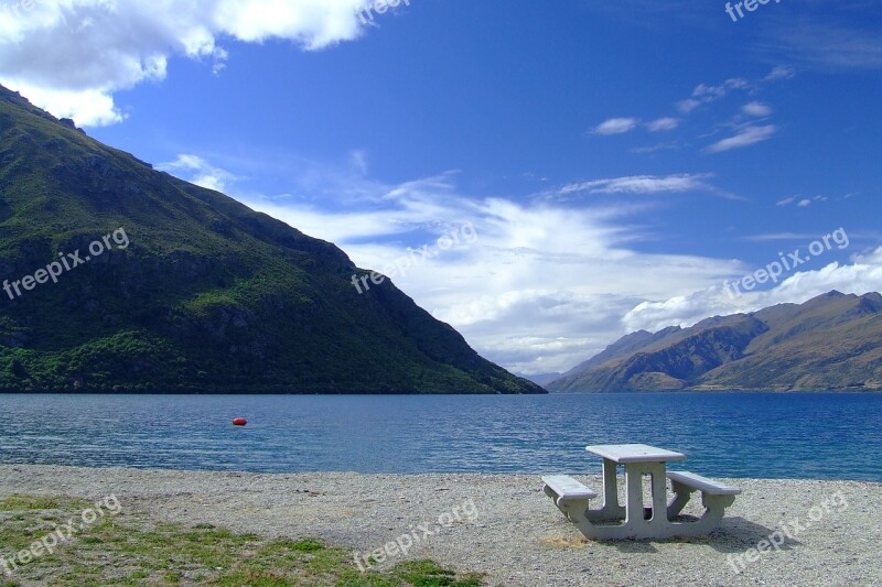 New Zealand Lake Seating Heaven Exploring