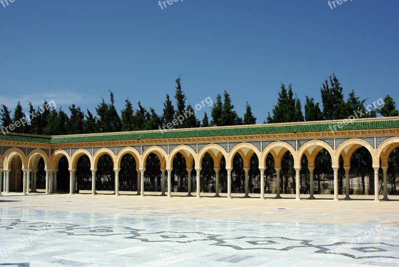 Tunisia Monastir Mausoleum Arcades Columns