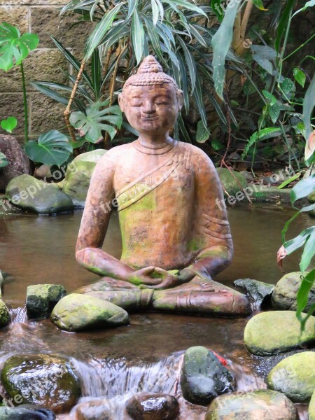 Meditate Statue Buddhism Zen Spiritual