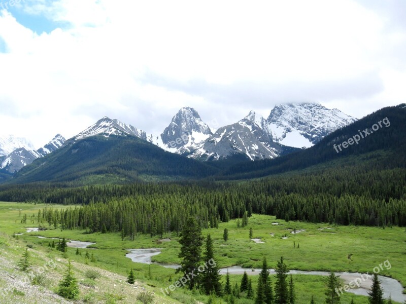 Mountains Valley Alberta Canada Kananaskis