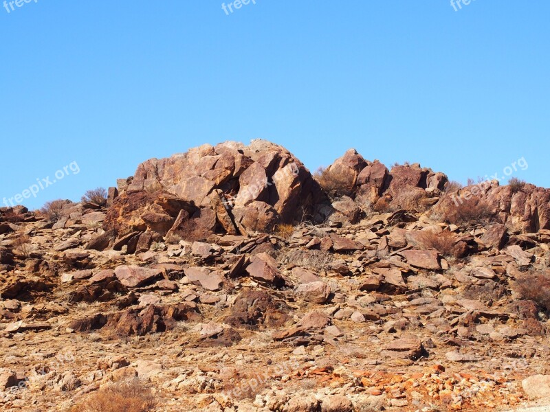 Desert Rock Nature Landscape Red