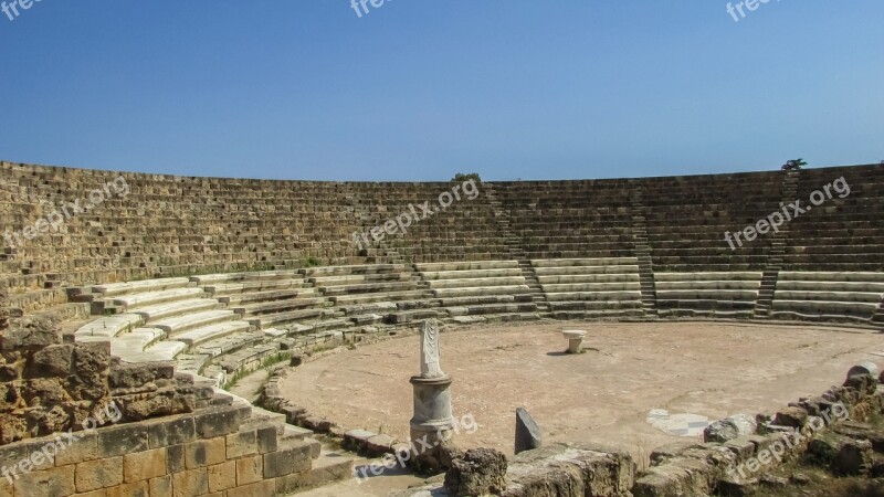 Cyprus Salamis Theatre Archaeology Archaeological