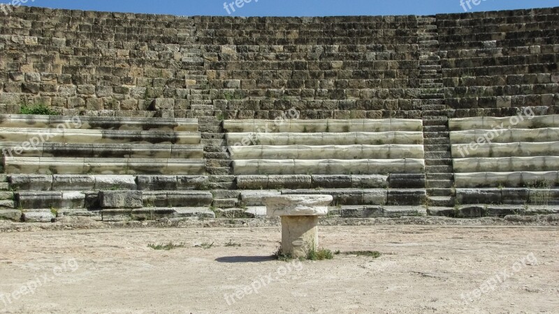 Cyprus Salamis Theatre Archaeology Archaeological