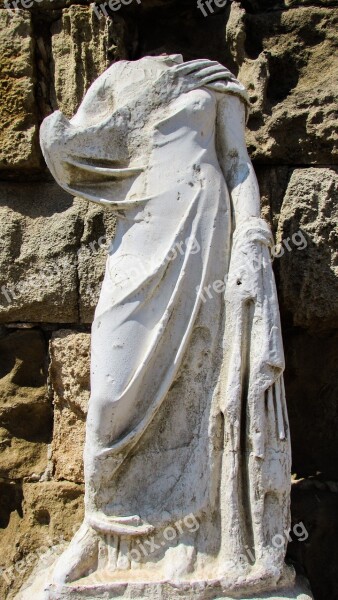 Cyprus Salamis Statue Woman Archaeology