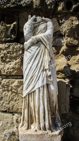 Cyprus Salamis Statue Woman Archaeology