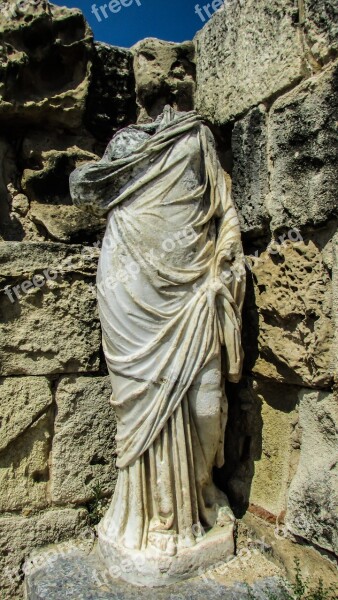 Cyprus Salamis Statue Woman Archaeology