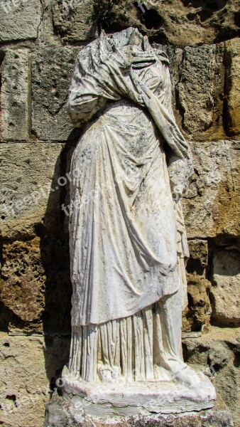 Cyprus Salamis Statue Woman Archaeology