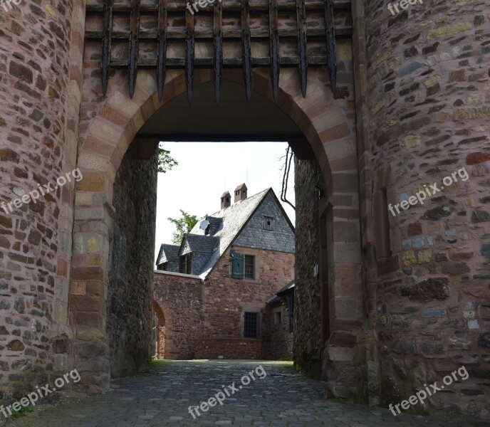 Castle Gate Archway Fortress Historically Building