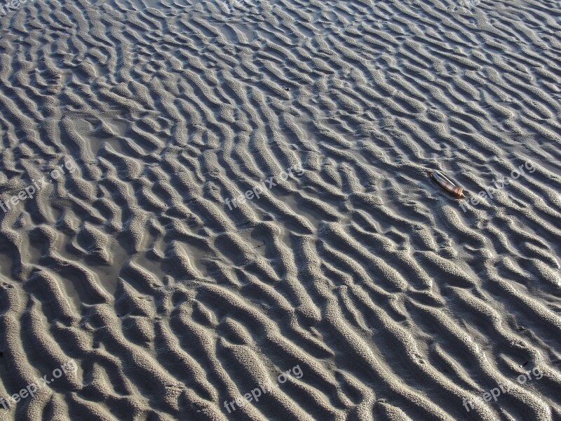 Amrum Kniepsand Ebb Wave Pattern Sand