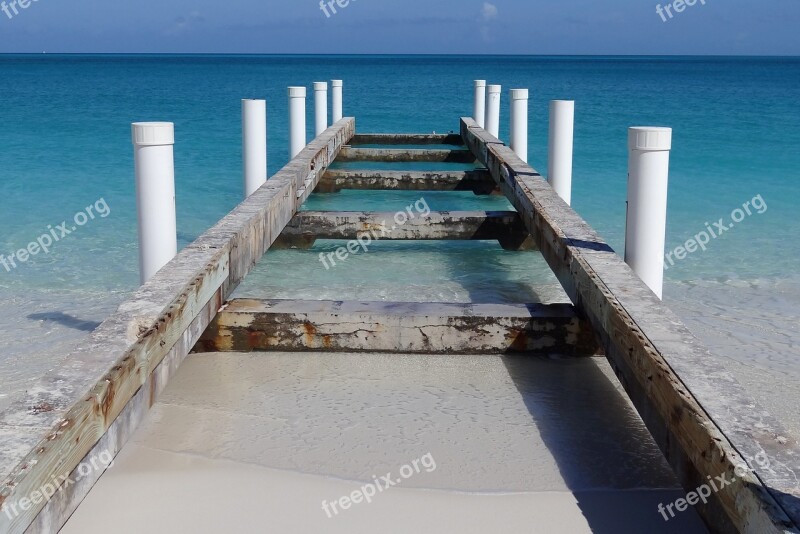 Beach Bridge Salt Water Water Mar