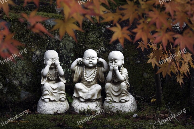 See No Evil Small Statues Expression Free Photos