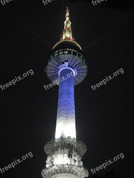 Seoul Tower Namsan Tower N Seoul Tower Night View Korea