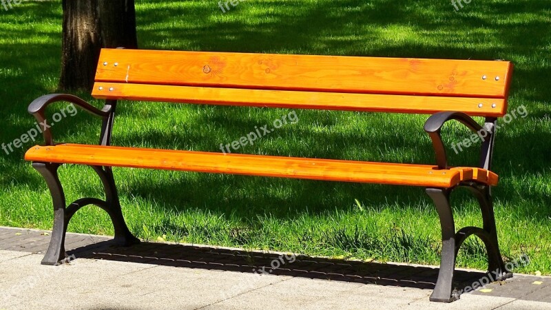 Park Bench Wooden Bench Bank Rest Tranquility Base