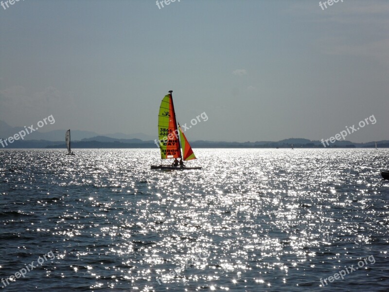 Lake Surf Summer Wind Surfing Water