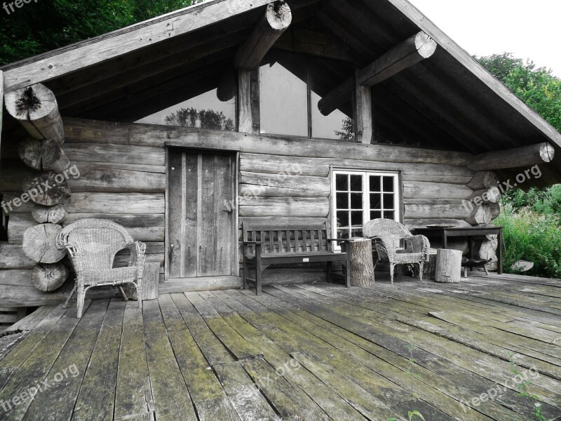 House Log Cabin Woodhouse Wooden Beams Wood