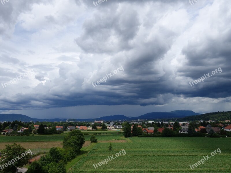 Rain Front Rain Clouds Rain Sky Gloomy