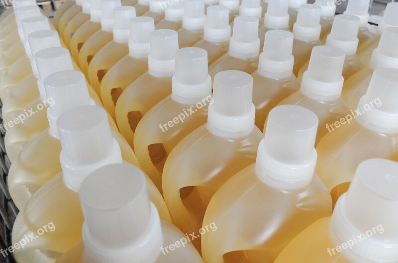 Bottles Jugs Liquid Detergent Chemistry Commodity