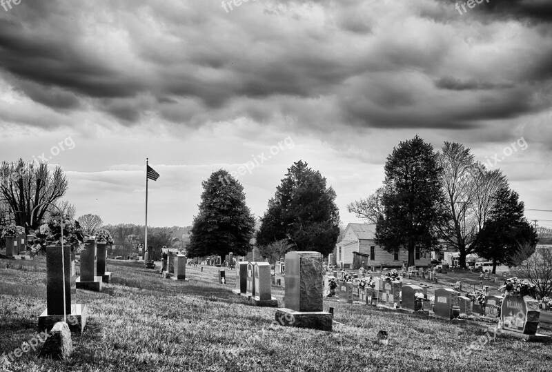 Monochrome Black And White Country Rural Landscape