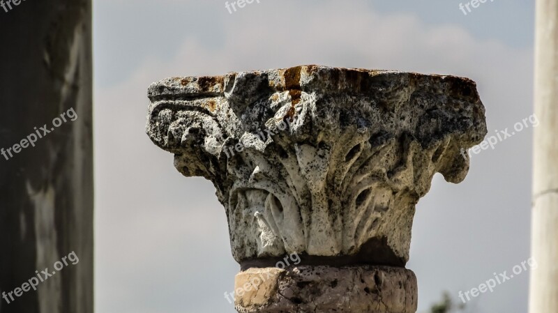 Cyprus Salamis Pillar Corinthian Column